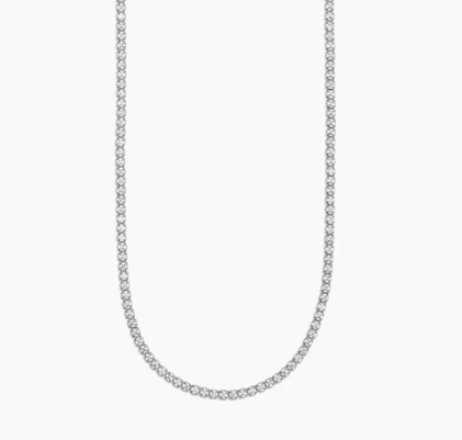 Collana da uomo tennis in argento con zirconi bianchi MINI TENNIS