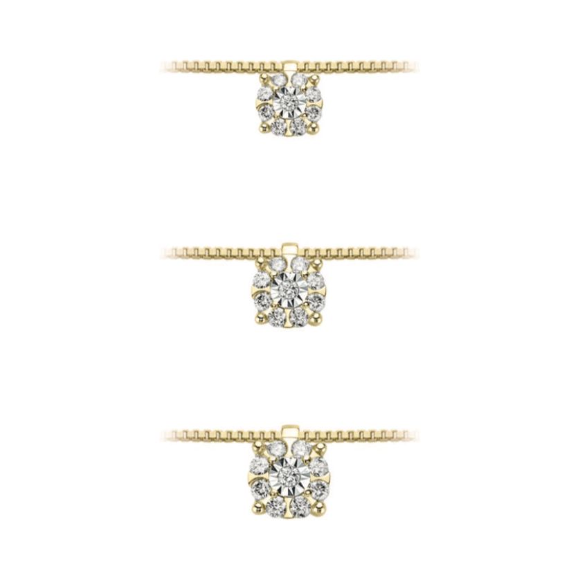 Collana punto luce in Oro Giallo e Diamanti Lpf11837