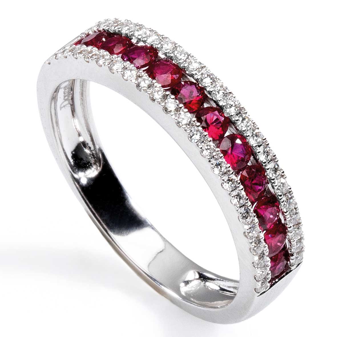 Veretta piccola Plaza con rubini e diamanti DCAR9283.022 DonnaOro