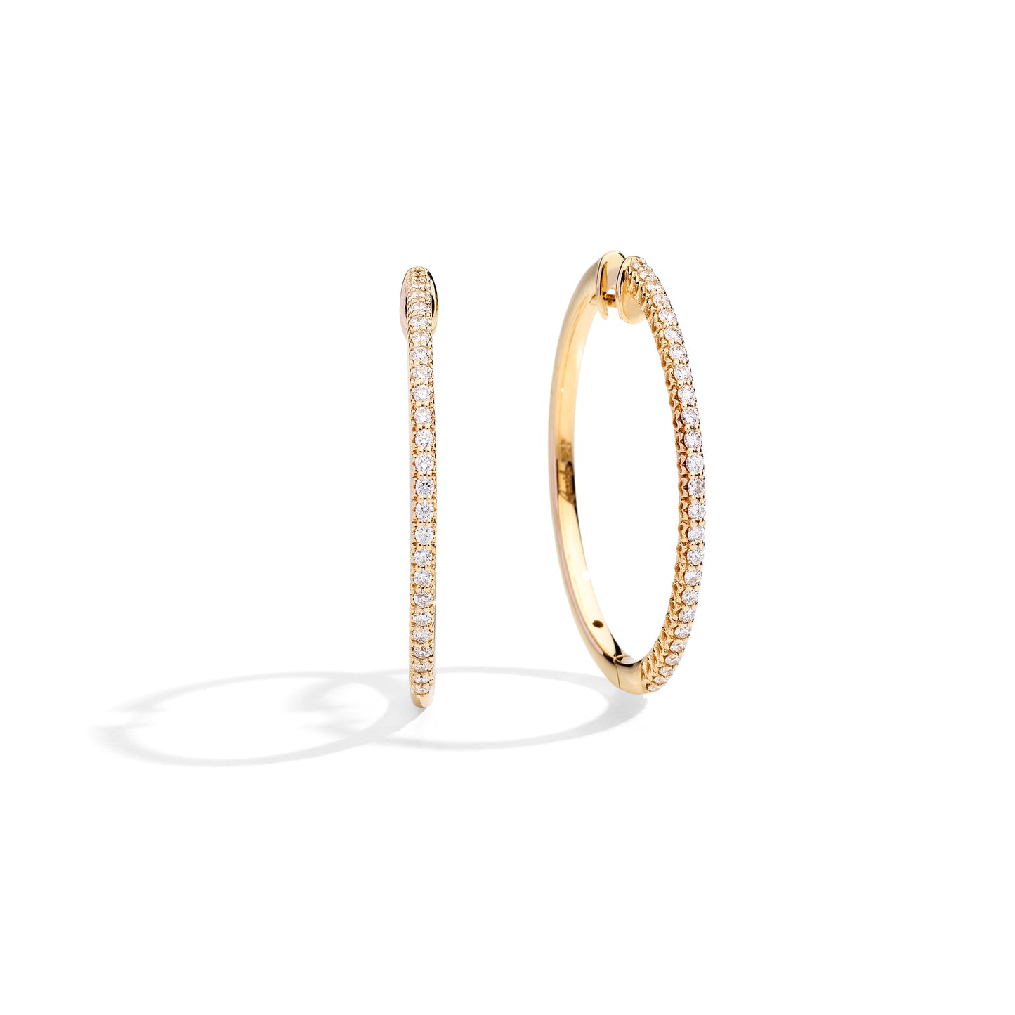 ORECCHINI A CERCHIO RECARLO IN ORO GIALLO E DIAMANTI ANNIVERSARY E01CE016/G043