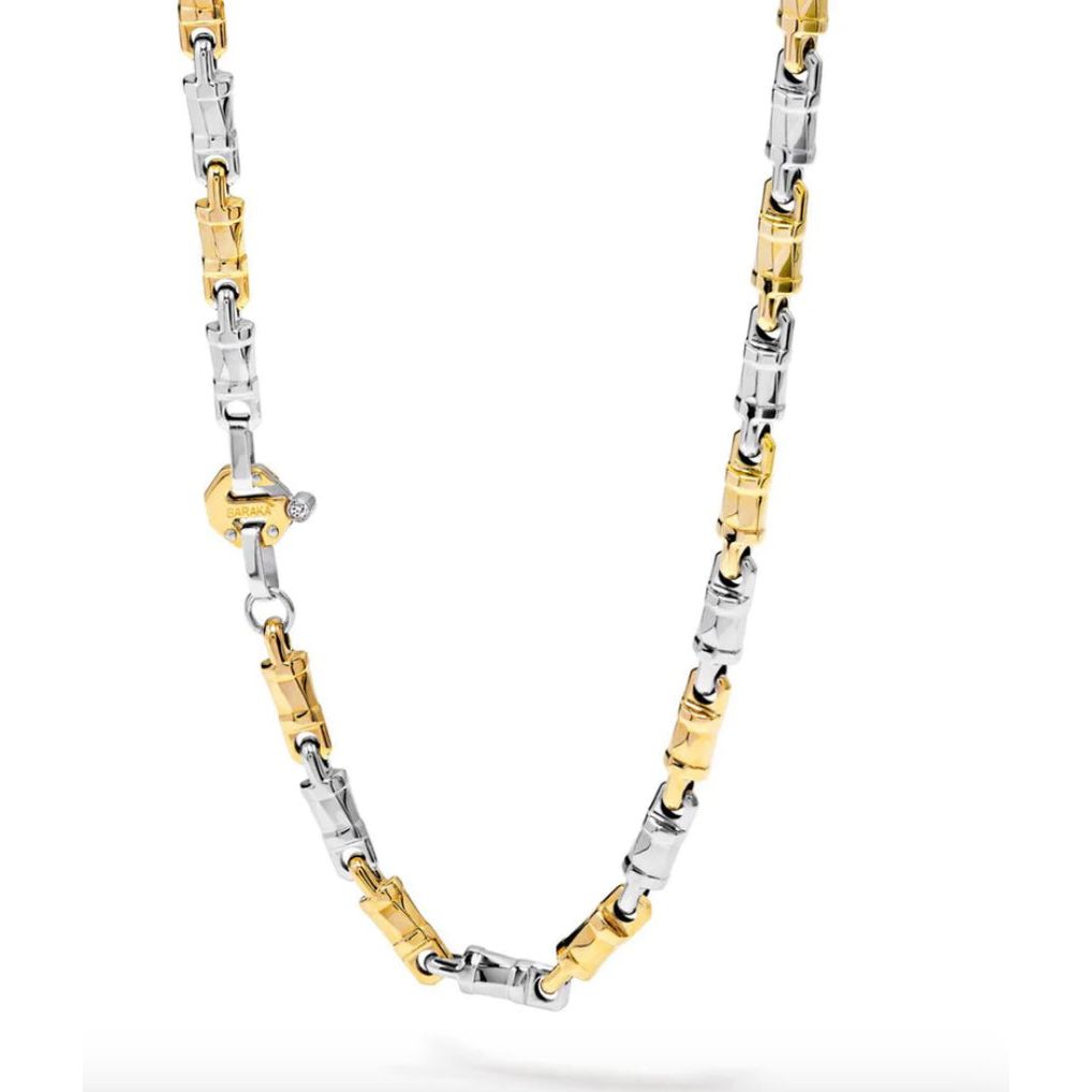 BARAKÀ Collana Uomo in Oro Giallo e Oro Bianco 18kt GC245071GBDB500002