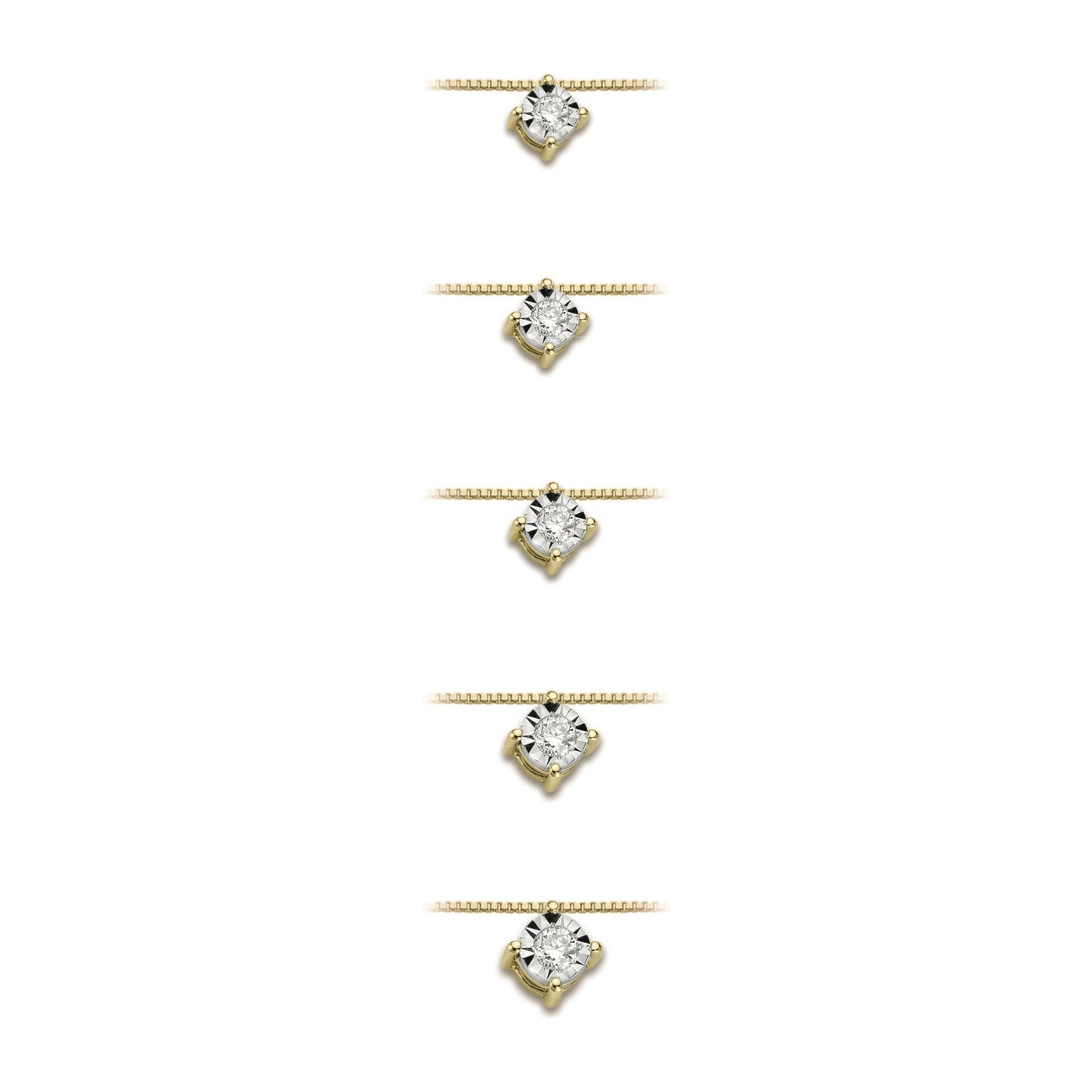 Collana punto luce in oro Giallo e Diamanti LPL11841
