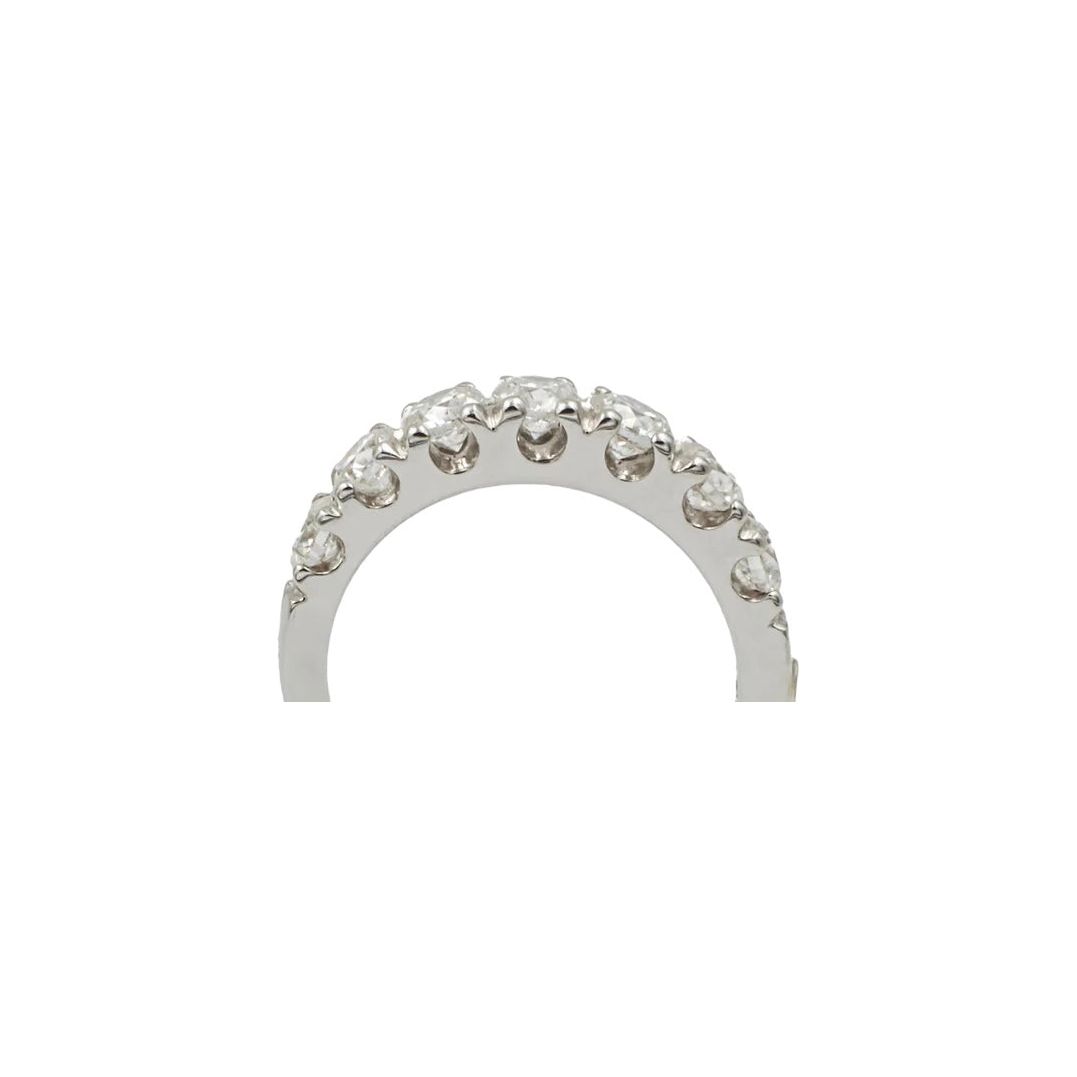 Anello fedina con 7 diamanti in oro bianco Crivelli 117-a362-25