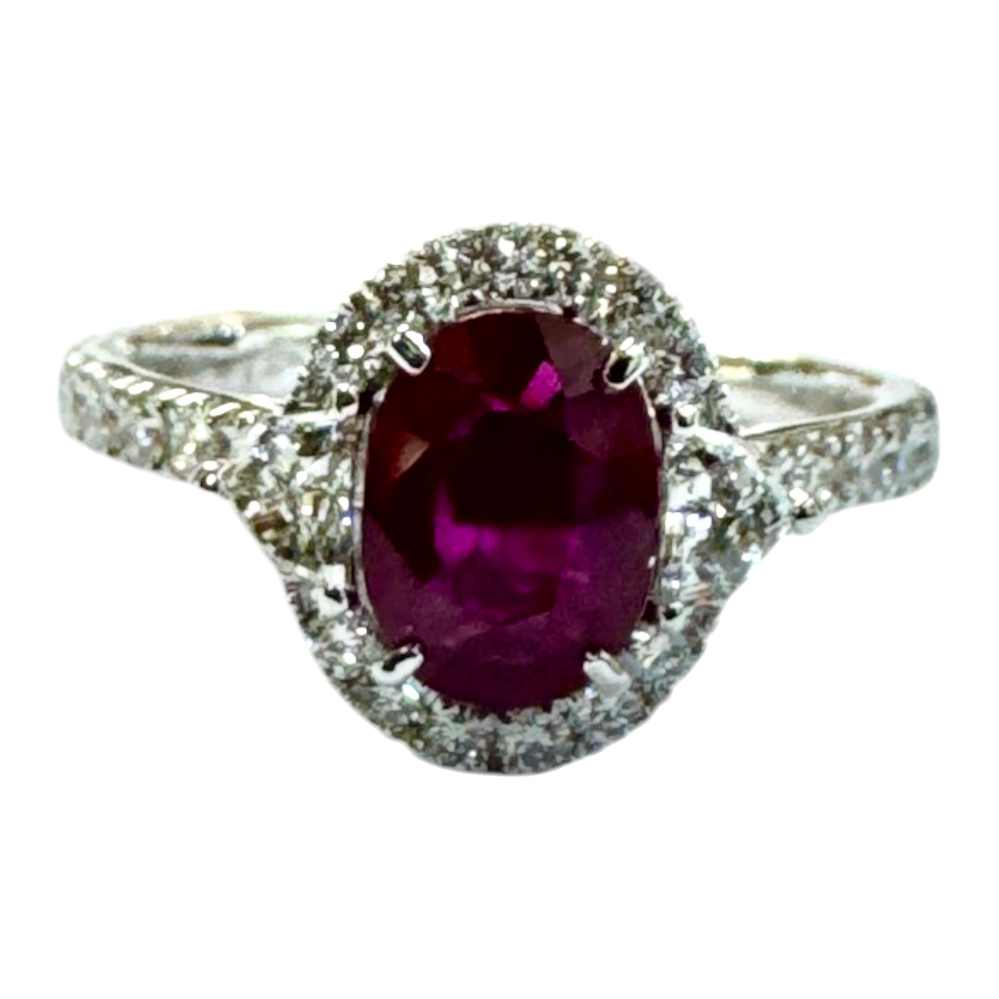 Anello in oro con diamanti e rubino Crivelli 000-4935-326