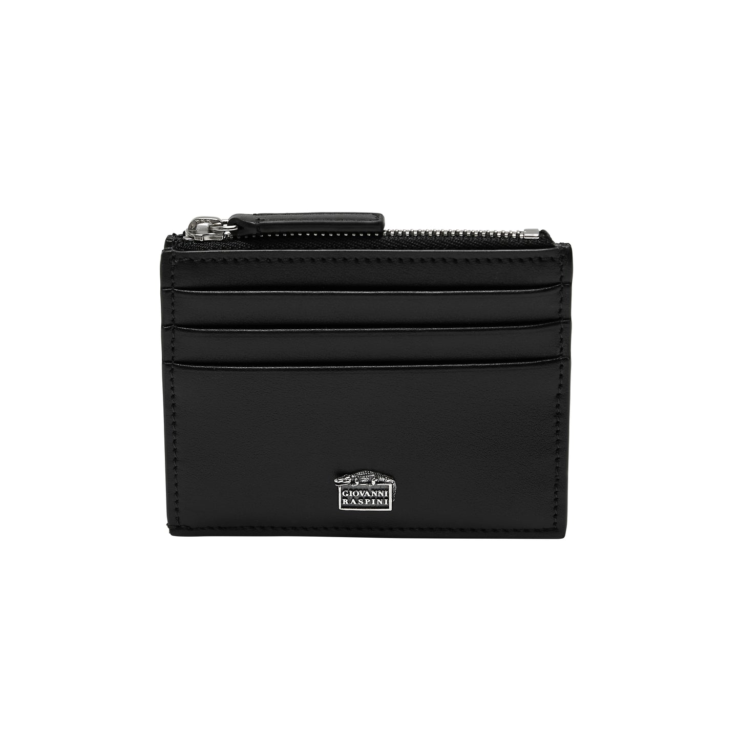 Giovanni Raspini portacarte 6 scomparti con zip pelle argento 925 L0003