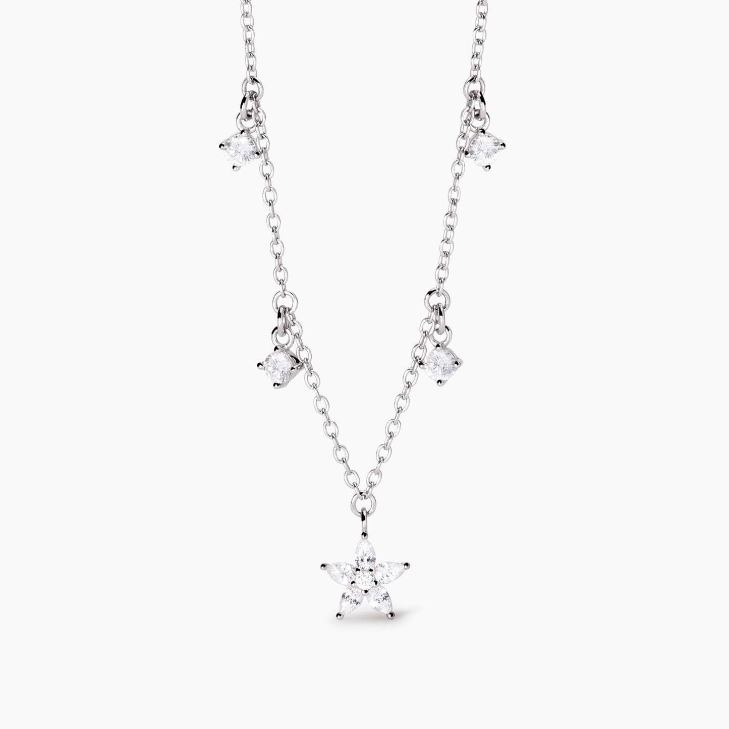 Girocollo in argento con ciondolo fiore Incantesimo Mabina 553747