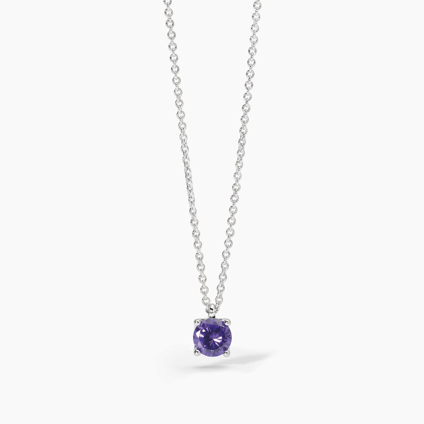 Girocollo in argento con zircone viola SHINY Mabina 553673