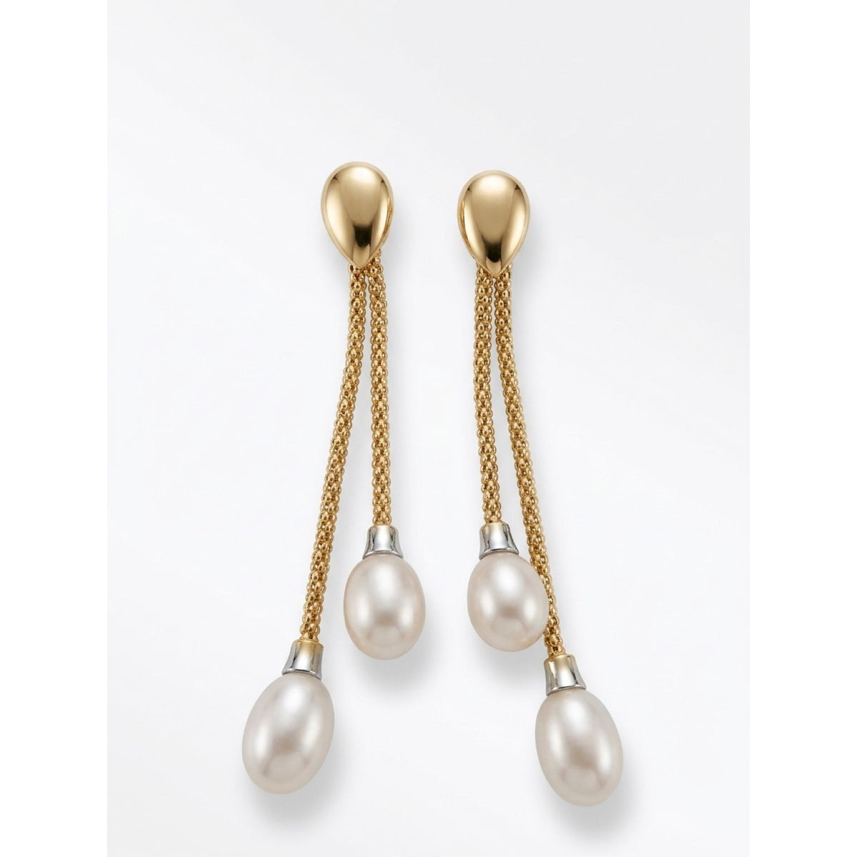 orecchini pendenti con perle da donna in argento Soara -idea coral