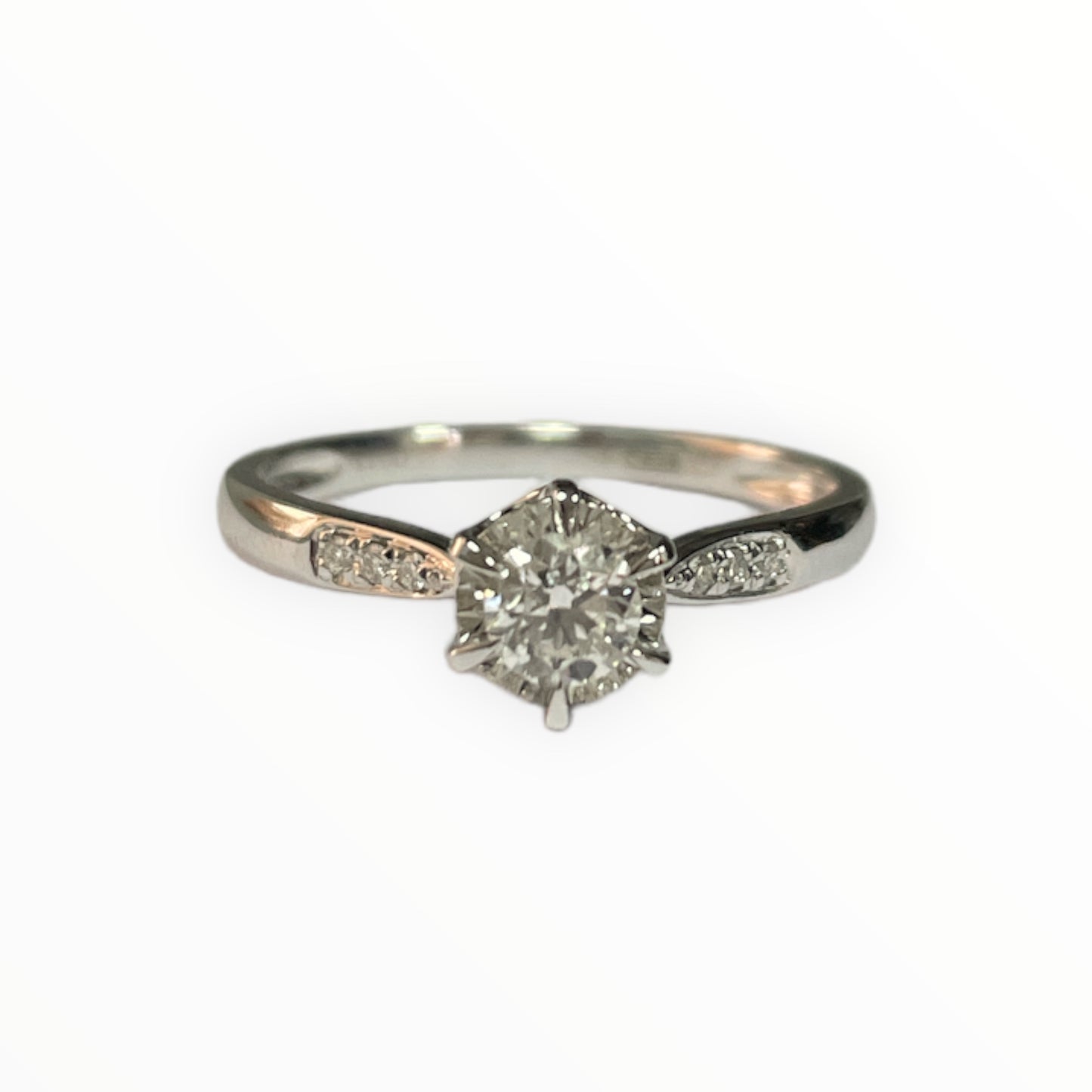 ANELLO SOLITARIO IN ORO BIANCO E DIAMANTI GIORGIO VISCONTI ABX16859