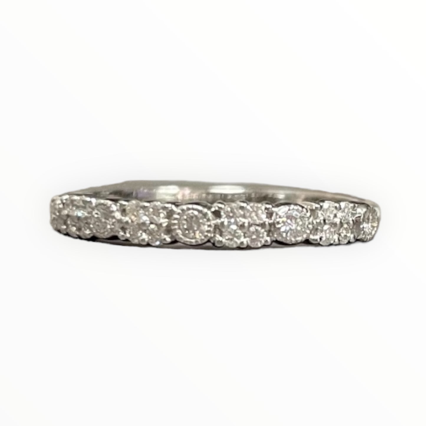 Anello fedina , in oro bianco e brillanti Giorgio Visconti ABX16486