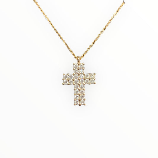 Girocollo con croce in oro e diamanti Crivelli 026-0612-6