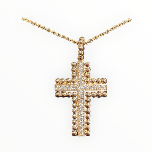 Girocollo con croce in oro e diamanti Crivelli 266-P3994