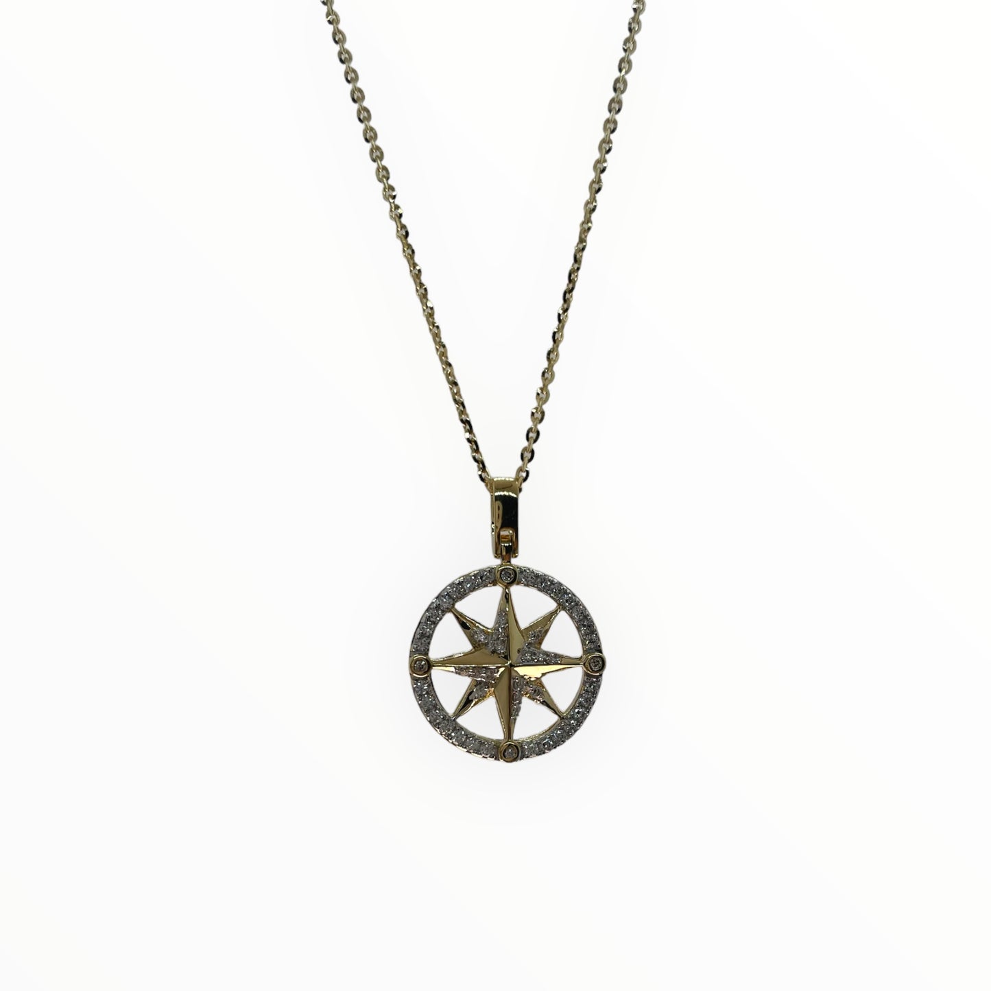 ZANCAN Girocollo con Rosa dei Venti Oro e Diamanti UC084GB