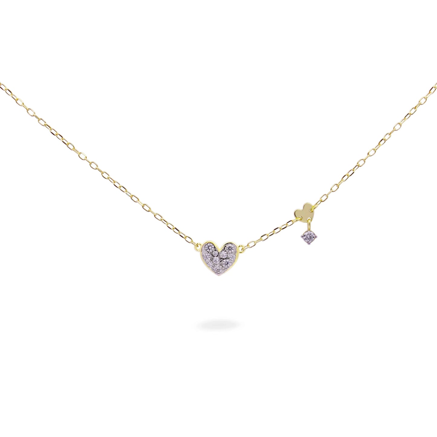 Girocollo cuore pavè e mini castone - STARDUST TEN Rue des Mille GRZ-018 M1 CUO AU