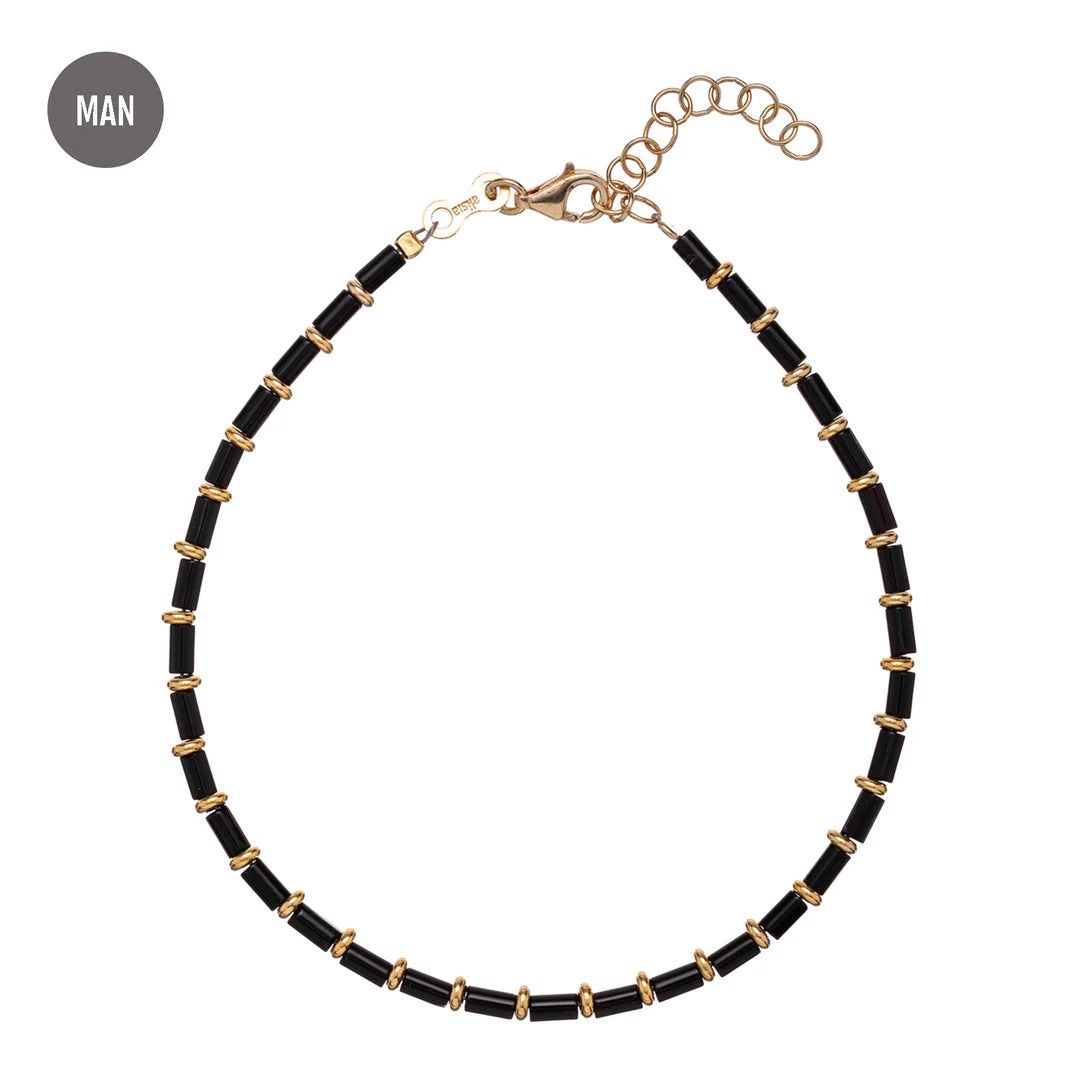 Bracciale Alisia Uomo Black Oblong AL4275-Oro