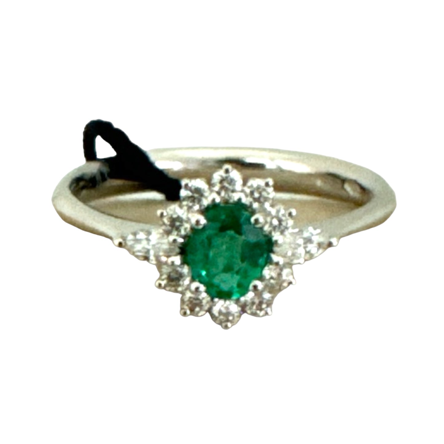 Anello Recarlo in oro bianco diamanti e smeraldo R79CC074/SM025