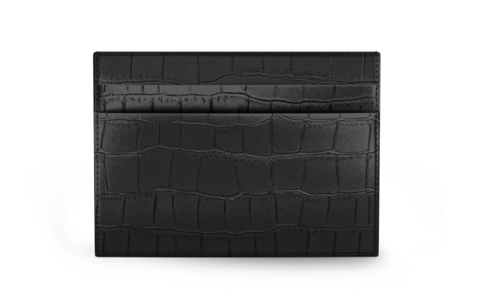 Portacarte pelle Croco nera Giovanni Raspini L0022