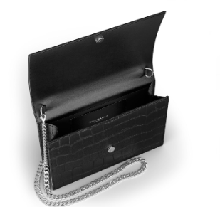 Pochette jungle pelle croco neraGiovanni Raspini L0027