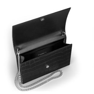 Pochette jungle pelle croco neraGiovanni Raspini L0027