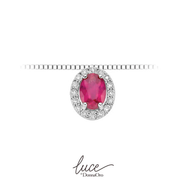 Collana DonnaOro Rubino e Brillanti - LPR12078.005