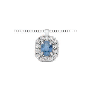 Collana DonnOro con Brillanti e Zaffiri - LPZ11357.007