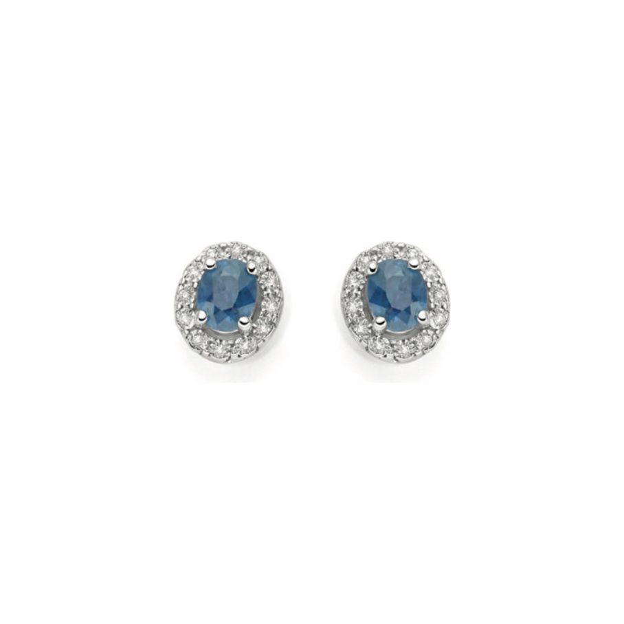 Orecchini DonnaOro in oro con diamanti Zaffiri LOZ12082.008