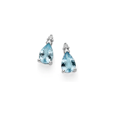 Orecchini Donnaoro in oro con acquamarina e brillanti DHOA7187.004