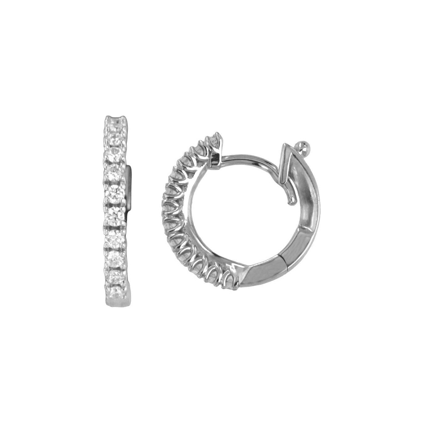 Orecchini a cerchio in oro bianco diamanti Giorgio Visconti BB39040