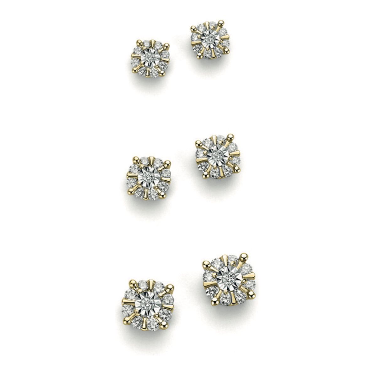 Orecchini in oro giallo 9kt con brillanti OPF12411 OroGioia