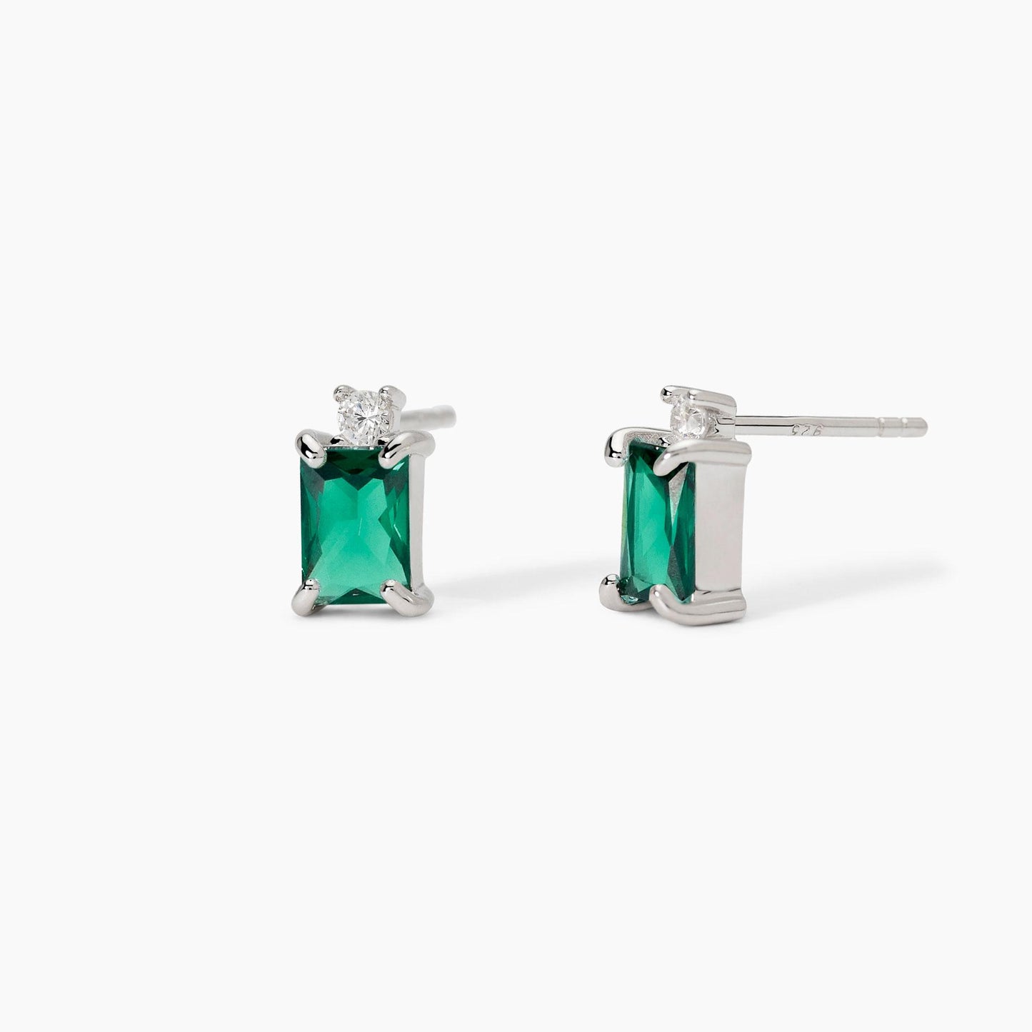 Boucles d'oreilles Battito Mabina 563814 en argent avec émeraudes synthétiques