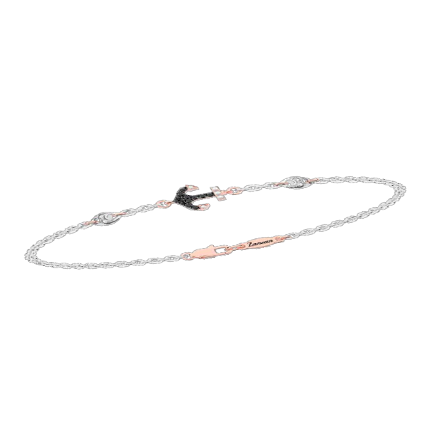 Bracelet ancre Zancan Carati en or 18 carats et diamants