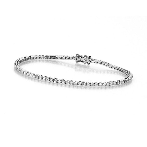 BRACCIALE TENNIS IN ORO BIANCO E DIAMANTI CRIVELLI 329-PRE-A