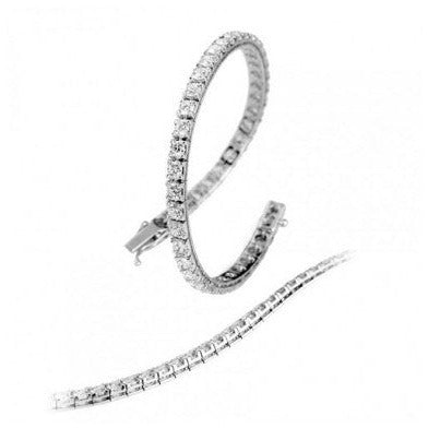 Light Gray BRACCIALE TENNIS  IN ORO BIANCO E BRILLANTI GIORGIO VISCONTI BR37600A