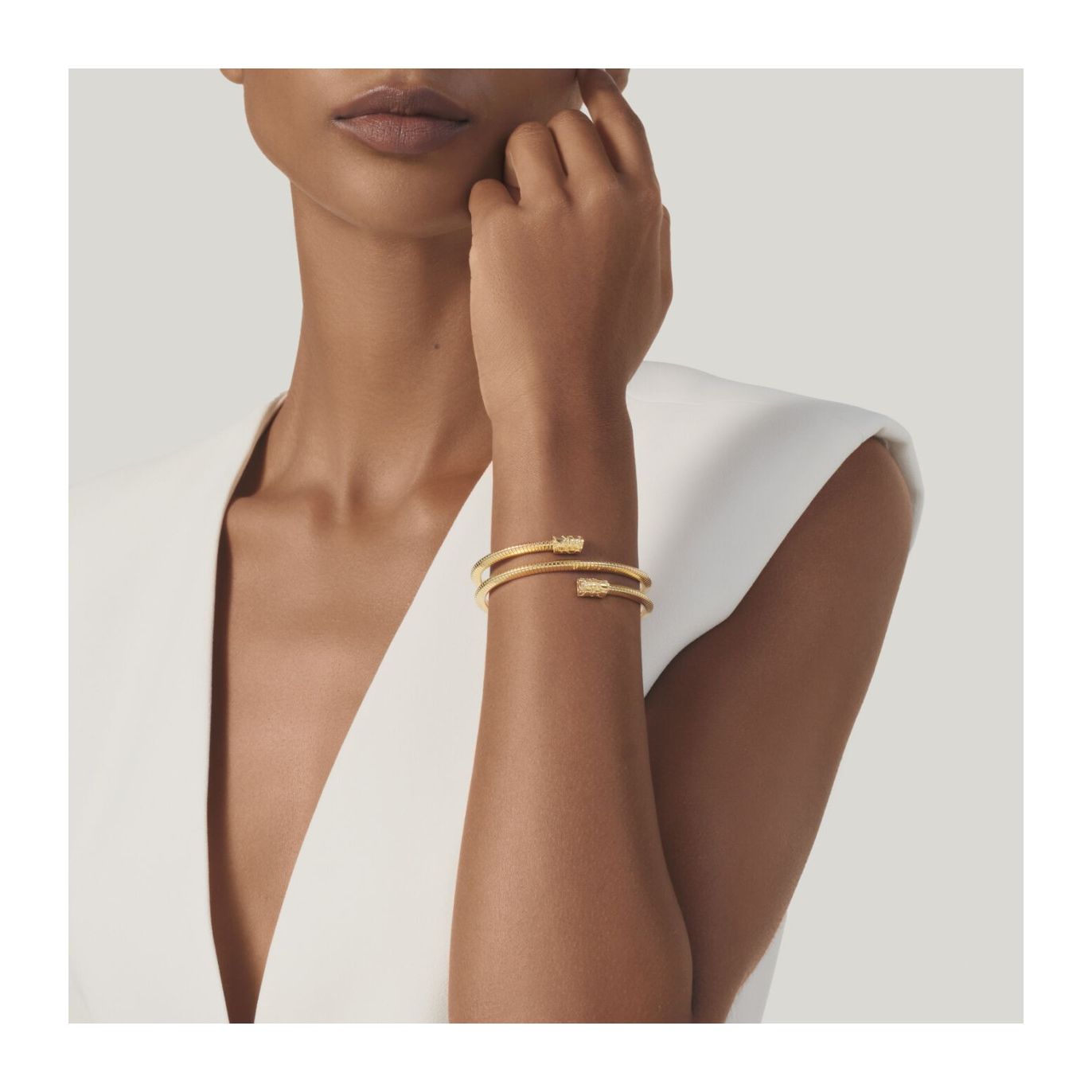 Bracciale Tubogas croco doppio dorato piccolo 12546 Giovanni Raspini