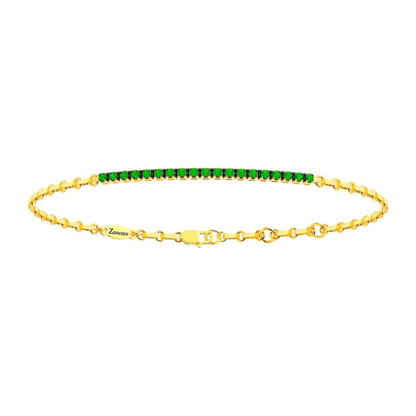 Bracciale uomo Zancan in Oro giallo e smeraldi UB028g