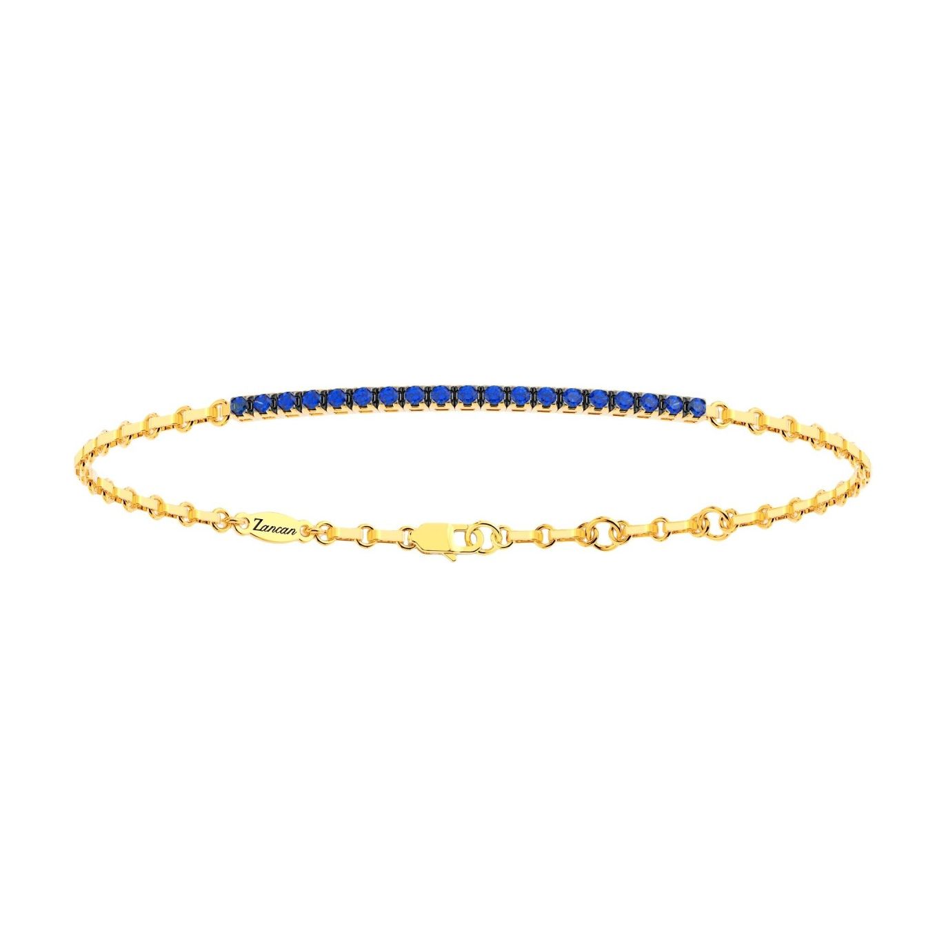 Bracciale uomo Zancan in Oro giallo e zaffiri UB026g