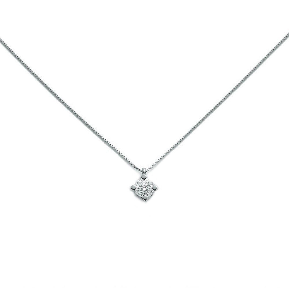Collana punto luce Donna Miluna CLD5065-020G7 oro bianco diamanti