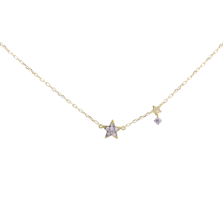 GIROCOLLO STELLA PAVÈ E MINI CASTONE - STARDUST TEN RUE DES MILLE