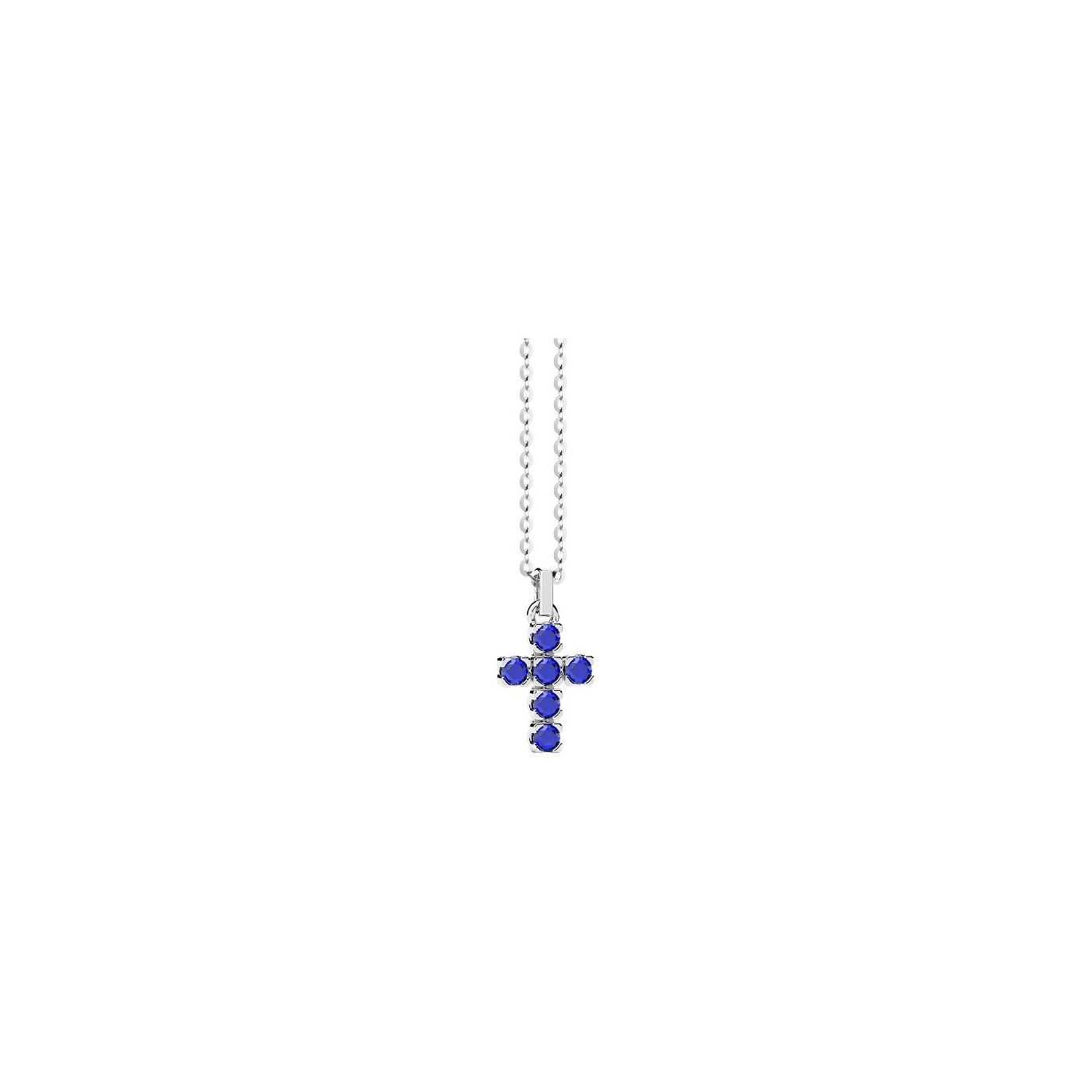 Collana Uomo in argento croce Esc220-bl
