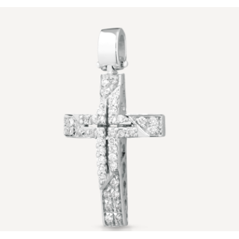 Croce da uomo in oro e brillanti PGgioielli CRU369