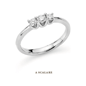 Anello Trilogy in oro bianco con diamanti DAT10316.S011 DonnaOro