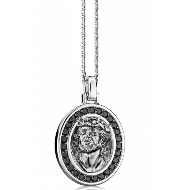 Collana uomo Zancan in argento con cristo esc191-ne