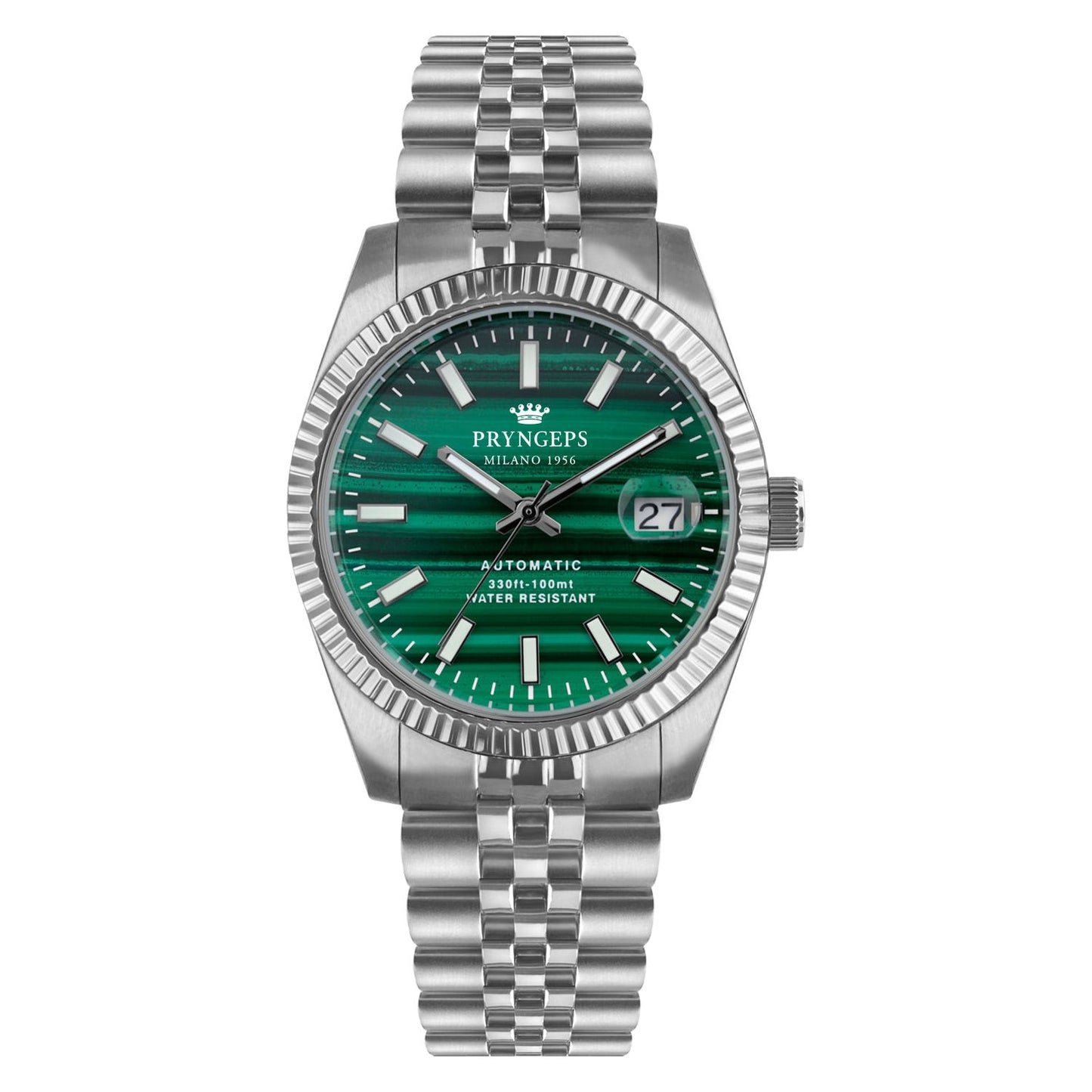 OROLOGIO PRYNGEPS A1209 MALACHITE QUARTZ ERRE X UOMO ACCIAIO