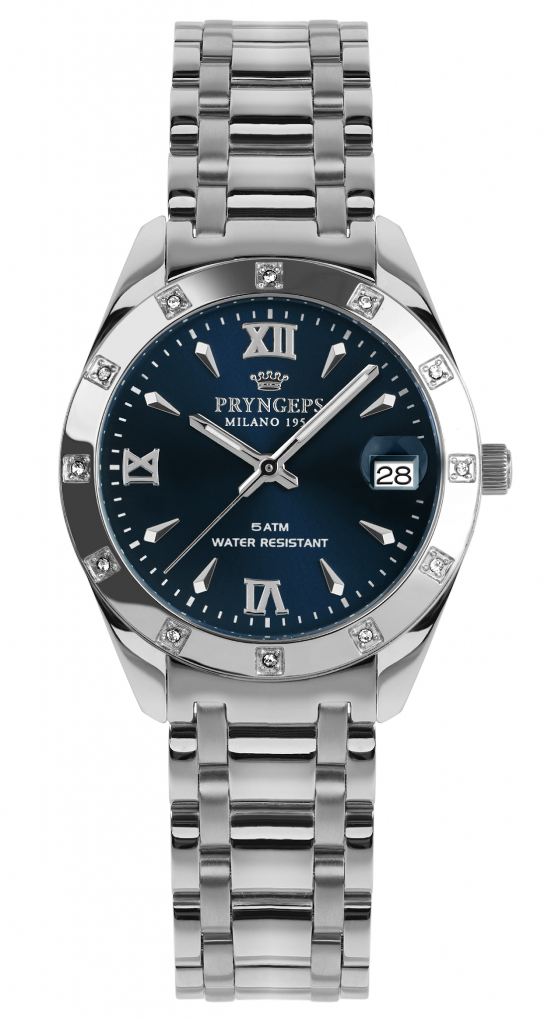 OROLOGIO PRYNGEPS DONNA A1207 QUADRANTE BLU QUARTZ STEEL LUXORY