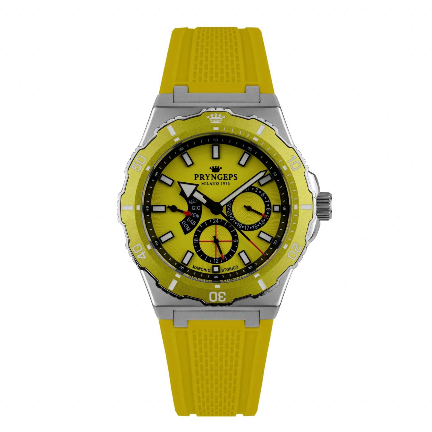 Orologio Pryngeps Jamaica 70° A1216 giallo