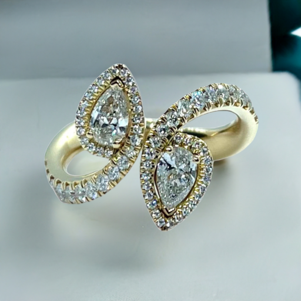 Anello Contrariè in oro rosa diamanti Giorgio Visconti AR16959D