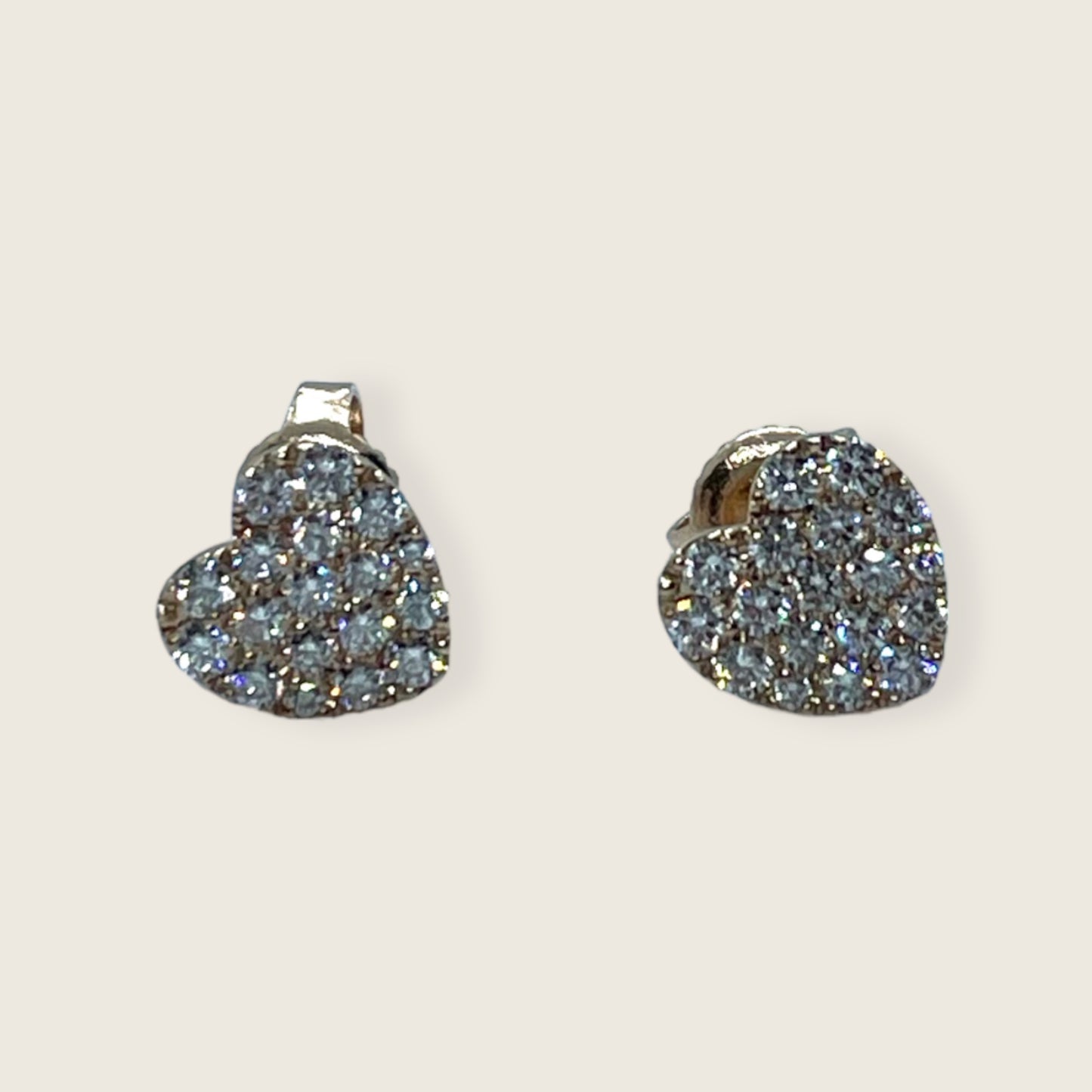 Orecchini cuore in oro con brillanti Crivelli
