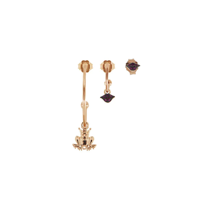 ORECCHINI SET 3 PEZZI RANOCCHIO/BOCCA/BOCCA RUE DES MILLE