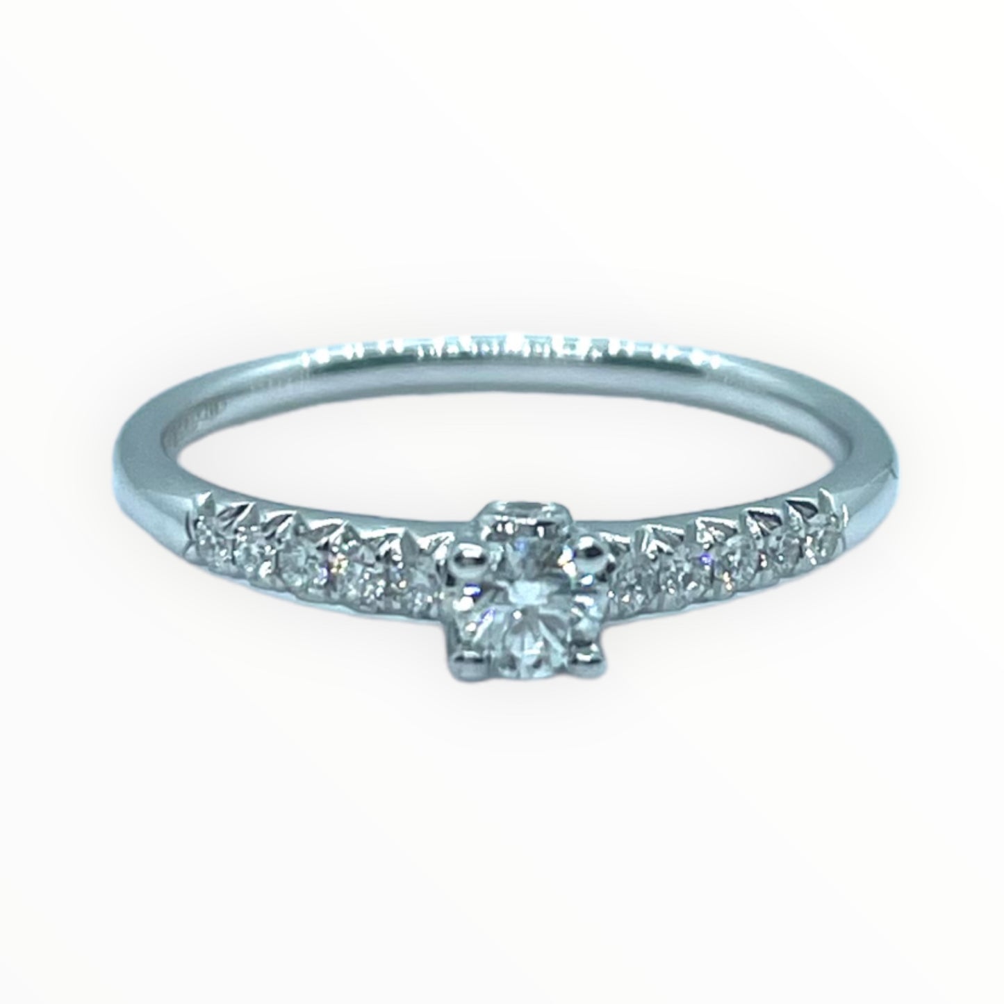 ANELLO SOLITARIO IN ORO BIANCO E DIAMANTI GIORGIO VISCONTI ABX15348