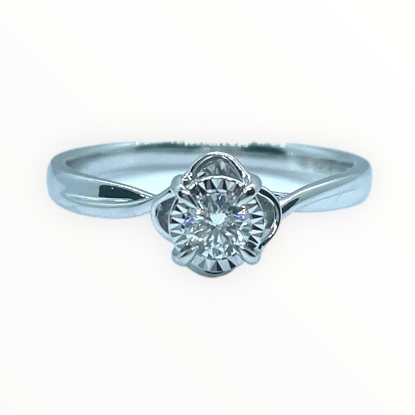 ANELLO SOLITARIO IN ORO BIANCO E DIAMANTI GIORGIO VISCONTI ABX16641